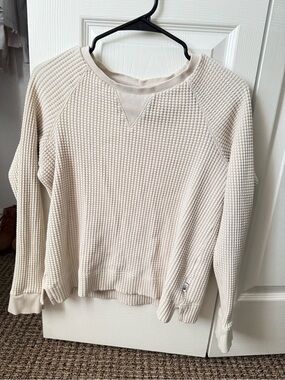 The North Face Cream Waffle Pattern Long Sleeve
